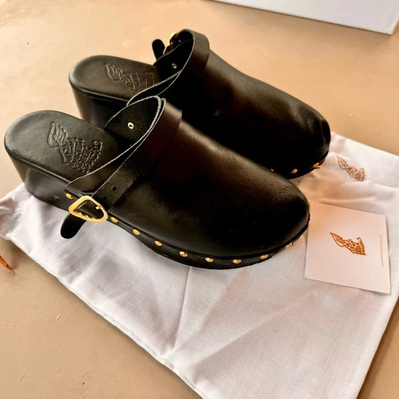 Ancient Greek Sandals Women’s Black Classic Closed Clog - Picture 2 of 13